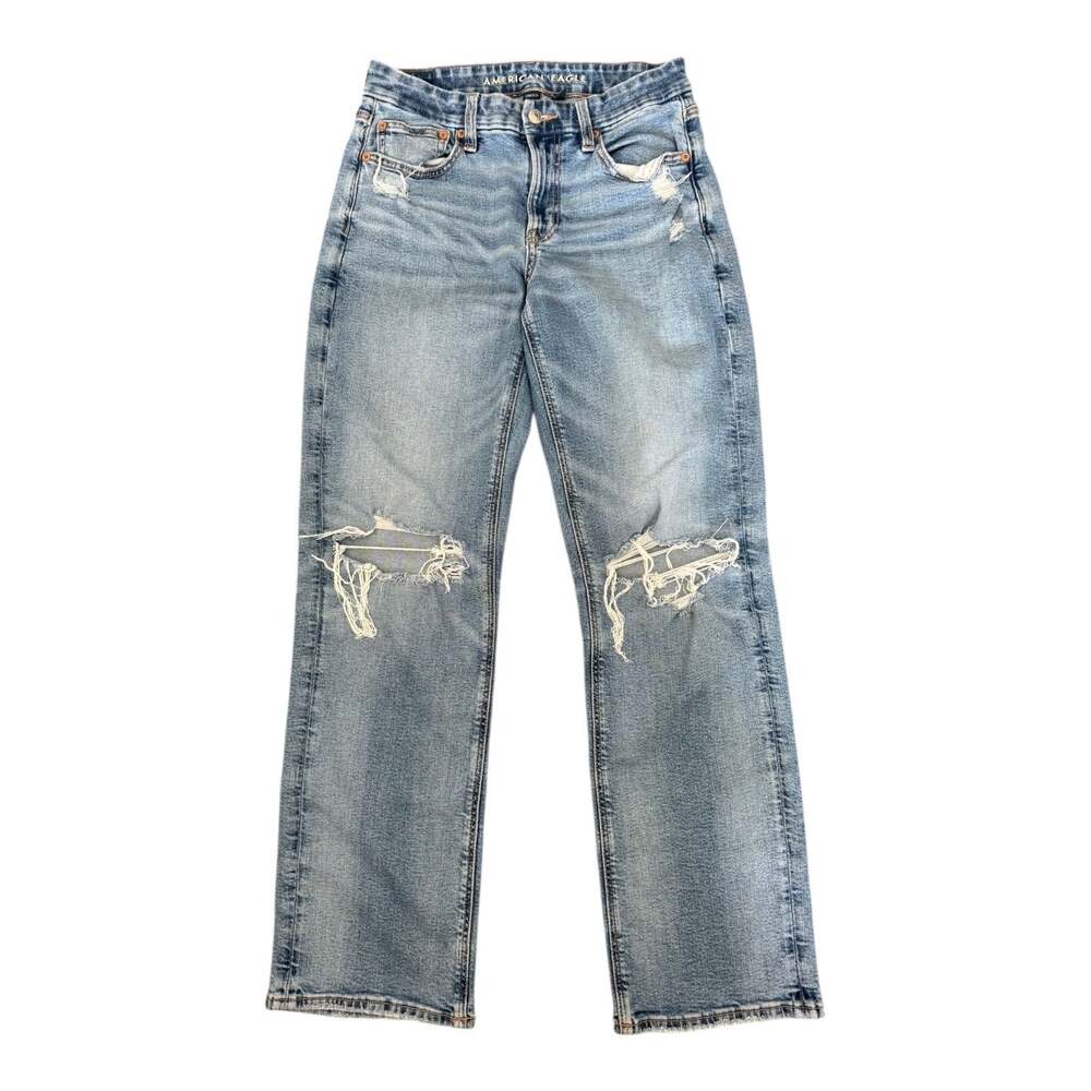AE Stretch Curvy Ripped Straight Jean
